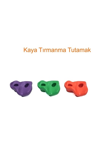 Tırmanma Duvarı Tutamağı 10'lu Set Plastik Tırmanma Taşı Duvar Tırmanma Aparatı-1164 Çok Renkli
