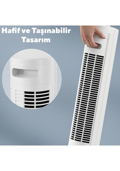 Beyaz 50w 3 Kademe - Zamanlayıcı Kule Tipi Vantilatör Ktf-258w