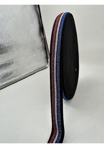 Paşateks 2-2.5 Cm Cm Simli Dokuma Lastik-5 Metre-siyah