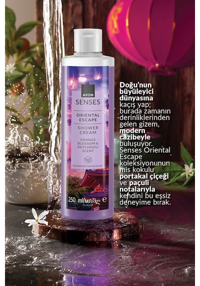 Senses Oriental Escape Portakal Çiçeği Ve Paçuli Kokulu Duş Jeli 250ml Üçlü Set Fresh
