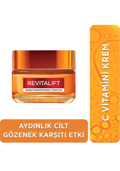 L'Oréal Paris Revitalift Clinical Aydınlatıcı ve Gözenek Pürüzsüzleştirici C Vitamini Krem 50 ML