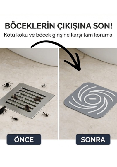 Beylini Kötü Koku Böcek Önleyici Gider Tıpası Lavabo Balkon Tuvalet Gider Kapatıcı Kapak Silikon Gri-gri Gri