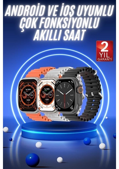 Akıllı Saat Ultra Android & İos Uyumlu Arama Bildirim Özellikli - Lisinya