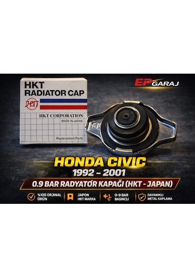 Honda Civic 1992 2001 0.9 Bar Hkt Radyatör Kapağı Japon
