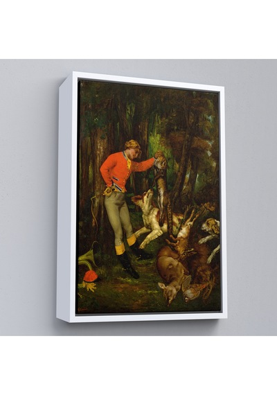 Ahşap Çerçeveli Gustave Courbet -avdan Sonra Tablo - After The Hunt-8055