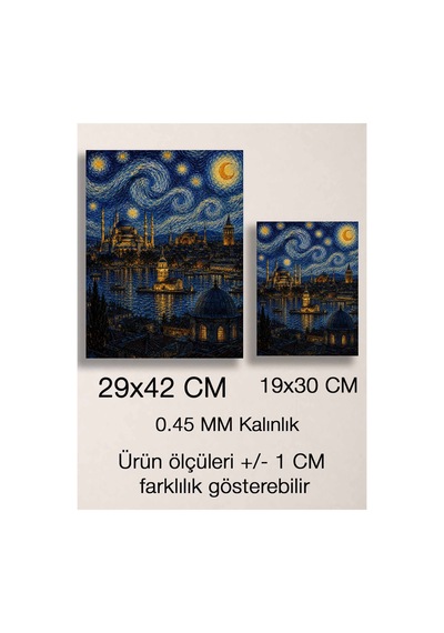 Starry Nights İstanbul Baskılı Metal Tablo Wall Art Çok Renkli - 929070473 Çok Renkli - 929070473 Çok Renkli