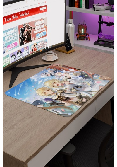 Aether Lumine Genshin Impact Anime Gacha V3 - 48x40 Xl Gaming Mouse Pad Fare Altlığı