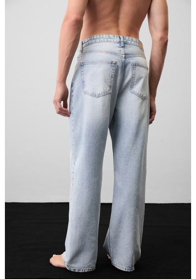 Grımelange Grimelange Carpe Erkek Straight Fit Açık Mavi Jeans