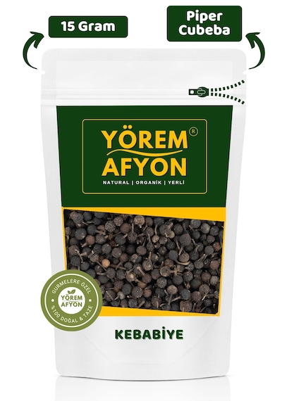 Yörem Afyon Doğanın Ses Ve Nefes Kalkanı Kebabiye, Kuyruklu Biber, Cava Biber Piper Cubeba 15gr