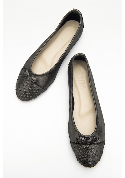 Luvishoes Luvi Shoes Simli Hakiki Deri Kadın Babet 02 Siyah