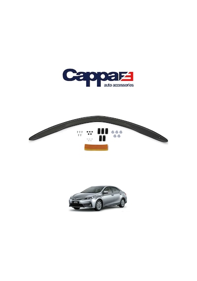 Cappafe Toyota Corolla Uyumlu Ön Kaput Koruma Rüzgarlık 4Mm Abs 13-18