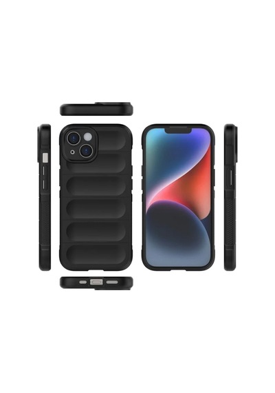 Apple Uyumlu iPhone 15 Silikon Kılıf - Kamera Korumalı Esnek Yeni Nesil Airbag Kapak - Yeşil