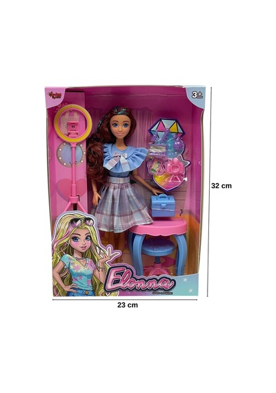 Elonna Hareketli Eklemli Oyuncak Bebek Ve Büyük Aksesuar Seti 30 Cm - Meslekler Serisi N