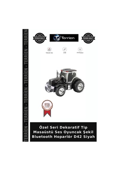 Özel Seri Dekoratif Tip Masaüstü Ses Oyuncak Şekil Bluetooth Hoparlör D42 Siyah