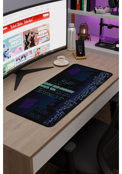 Va-11 Hall-a Kaymaz Dikişli Kauçuk Oyuncu Mousepad V5 - 70x30 Xl Gaming Mouse Pad Fare Altlığı