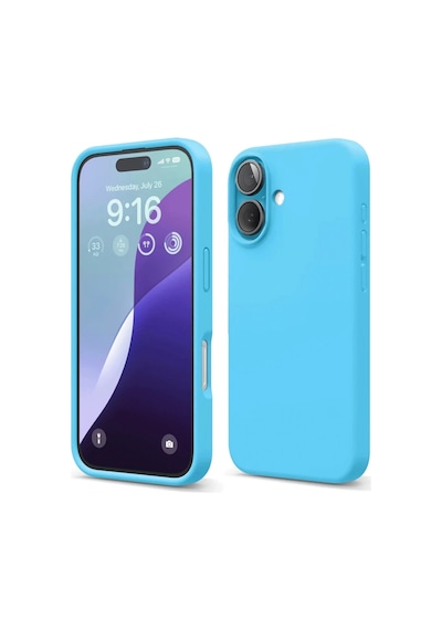 Apple Apple Uyumlu iPhone 16 Kılıf Nano İçi Kadife Silikon - Mavi 0.2M-Çok Renkli