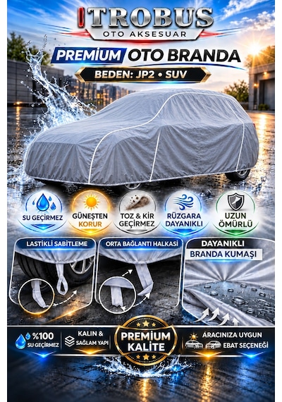 Toyota Land Cruiser 5 Kapı Uzun 4.5 V8 1984-1996 Uyumlu Premium Araba Brandası Oto Branda Jp2 Beden