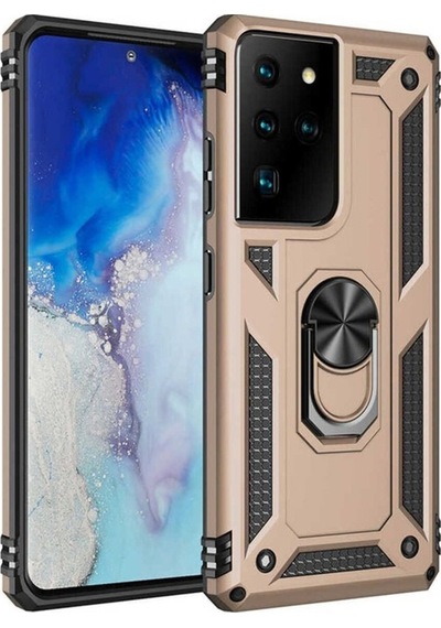 Galaxy S21 Ultra Kılıf Zore Vega Kapak Gold