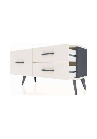 Arges Şifonyer 3 Çekmeceli 88x30x48 Antrasit-aytaşı Aytaşı