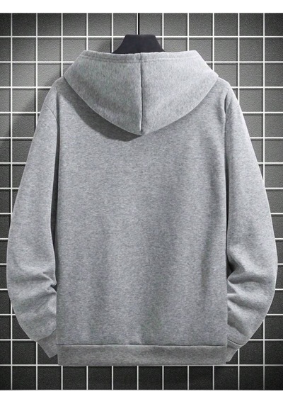 Uyguntarz Unisex Enjoy Cep Baskılı Oversize Sweatshirt Gri