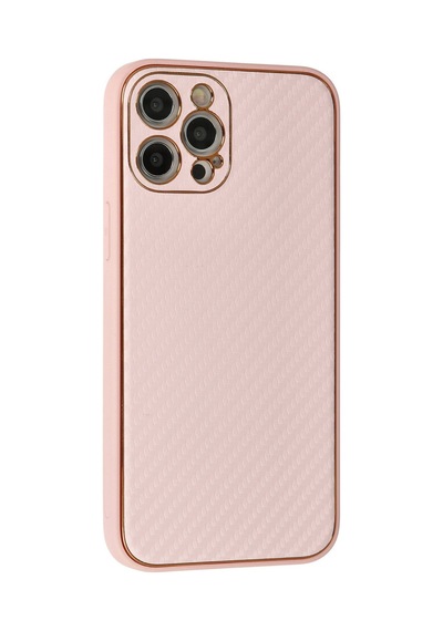 Apple iPhone Uyumlu 12 Pro Kılıf Coco Karbon Silikon - Pembe Bzsxx00 1