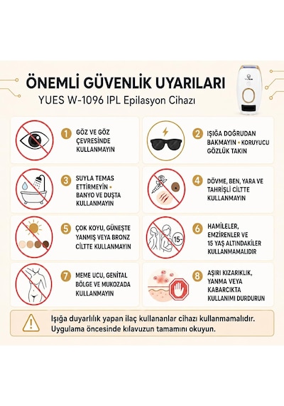 W-1096 Ipl Lazer Epilasyon Cihazı, 999.999 Atım, 5 Enerji Seviyesi, Otomatik Ve Manuel Mod, Lcd Ekran, Yüz Ve Vücut İçin, Beyaz