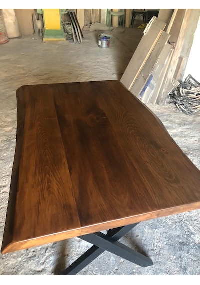 Bintaşmobilya Kütük Masa Imalatı 120X80.Cm