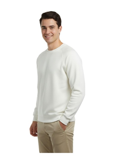 Raymons Erkek Spor Reklam Kol Sweatshirt Regular Fit Bgl-st04951 Ekru