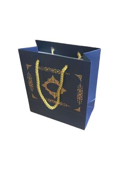 Karton Çantası Gold Saray Desenli 20X20X10 CM 10 Adet L