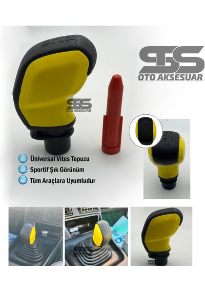Spor Vites Topuzu Sarı Rengi Her Araca Uyumlu Üniversal (01) (Sts Oto Aksesuar)