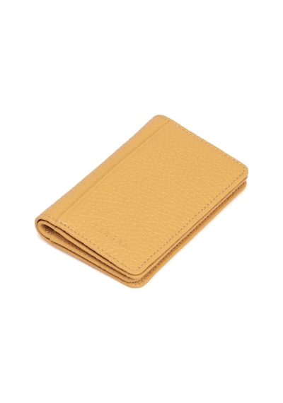 Tergan Sarı Deri Unisex Kredi Kartlık 01601H28