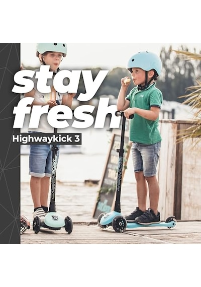 Scoot And Ride Highwaykick 3 Led Tekerlekli Çocuk Scooter Turkuaz 170301-96356 Açık Mavi