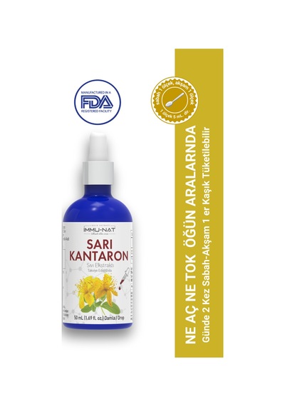 Sarı Kantaron Bitkisel Sıvı Ekstraktı 50 Ml Damla - Bitkisel Takviye Edici Gıda