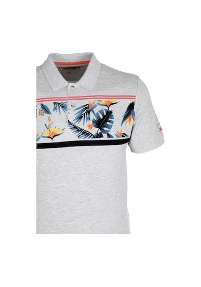 Erkek Grimelanj Slim Fit Polo Yaka Baskılı Tshirt 1179-grimelanj Gri