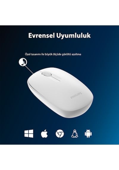 Philips SPK7318 Kablosuz 1600 DPI 3 Tuşlu Optik Mouse