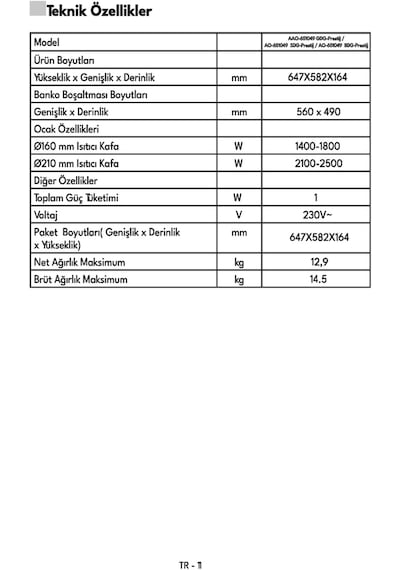 Vestel AO-651049 SDG-Prestij Ankastre Ocak Siyah
