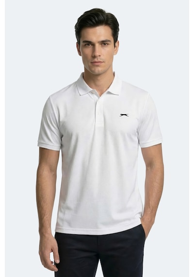 Slazenger Katına Erkek Polo Yaka Beyaz Tişört