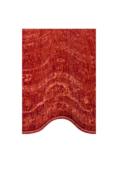 Shiraz Shr 03 Red Vintage Eskitme Tarzı Yumuşak Dokulu Salon Halısı Oturma Odası Halısı Kırmızı
