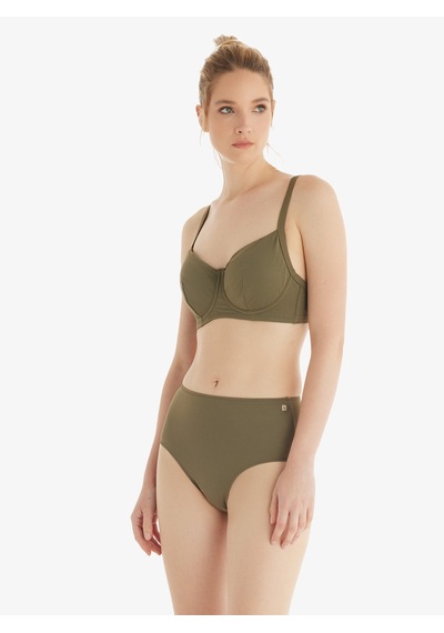 Kadın Yüksek Bel Bikini Altı 10730 - Yeşil Yeşil