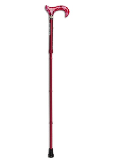 Taşlı Katlanır Baston Kırmızı / Red