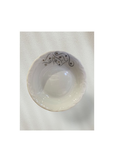 Yakamoz 14cm Çerezlik Çukur Tabak 6'lı Beyaz - 693115884 Beyaz