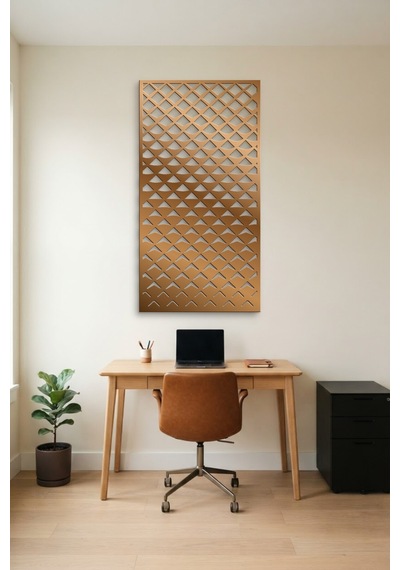 Pul Dekoratif Panel Metal Duvar Tablosu - Duvar Sanatı - Duvar Dekoru - Bronz