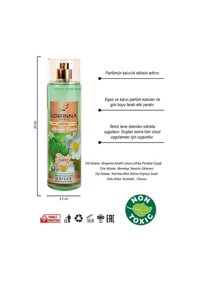 Lorinna Afrıcan Dance Body Mıst 270 Ml Lrn.28.001