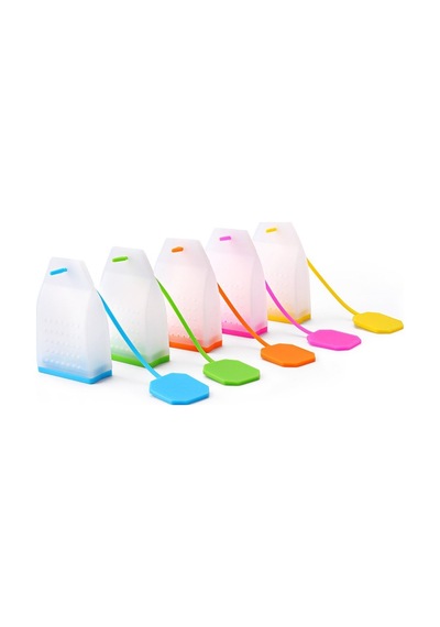 3 Pcs Silikon Çay Poşeti Süzgeçleri Bitkisel Infuser Filtre Difüzör Mutfak Aksesuarları Çok Renkli