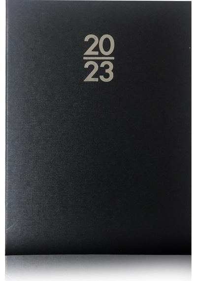 2023 Gizli Spiralli Günlük Ajanda 17x24 Siyah