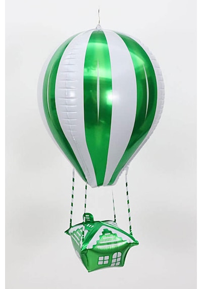22 İnç Uçan Balon Temalı Yeşil Folyo Balon 88-28 Cm Yeşil