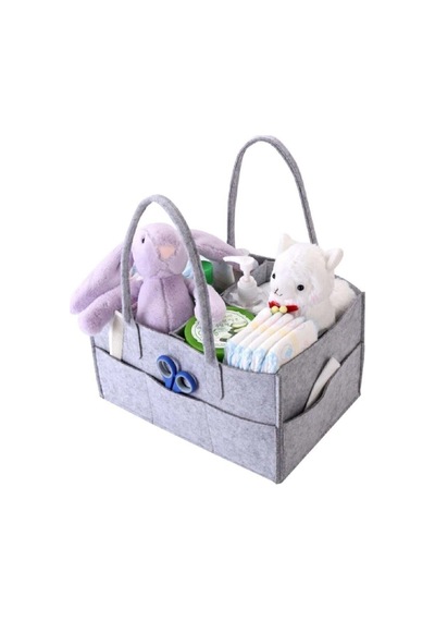 Keçe Anne Bebek Bakım Çantası Organizer Gri, Keçeden Bebek Çantası Keçe 45 X 45 Gri Diğer