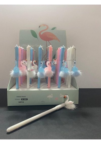 Flamingo Tükenmez Kalem Beyaz Siyah