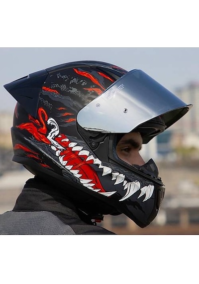 Ls2 Rapıd 2 Race Kaıju Fullface Motosiklet Kaskı Gri Camlı Siyah