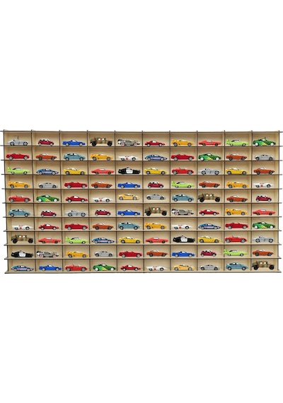 Woodbu 1/64 Hobi Araba Rafı 100 Araç (Hot Wheels, Matcbox)